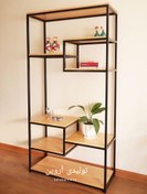 تصویر شلف ایستاده چوب فلز مدل السا Standing metal wood shelf, Elsaa model