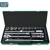 تصویر جعبه بکس تاپ تول مدل GCAD2514 ظرفیت ۲۵ پارچه ۱/۲ اینچ ۱۲ پر 