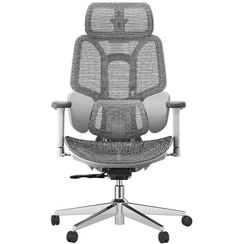 تصویر صندلی ارگونومیک Hbada E3 Air خاکستری و مشکی 