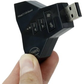 تصویر کارت صدا USB ولوم دار طرح موشکی 7.1Channel 