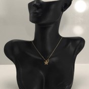 تصویر گردنبند طلا و آویز 2 ستاره Gold necklace