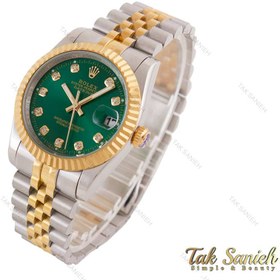 تصویر ساعت ست رولکس دیت جاست صفحه سبز Rolex-3685-S 