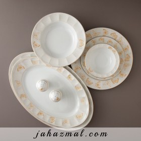 تصویر سرویس چینی 29 پارچه زرین هوراند طلایی Zarin Horand Dinnerware Set -29 PCS