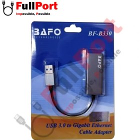 تصویر مبدل USB3.0 به RJ45 1000Mbps بافو مدل BF-330 BAFO BF-330 USB3.0 to RJ45 1000Mbps Converter