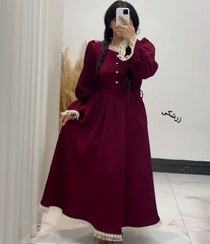 تصویر پیراهن یلدایی زنانه مدل خاتون سایز دو زرشکی 