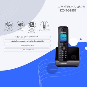 تصویر گوشی تلفن بی سیم پاناسونیک مدل KX-TG8151 Panasonic KX-TG8151 Cordless Phone