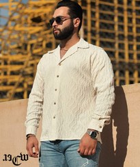تصویر پیراهن مردانه مراکشی آستین بلند یقه انگلیسی(رنگبندی) 
