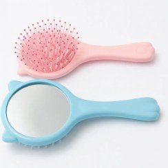 تصویر برس مو آینه دار مدل گربه 