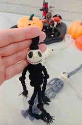 تصویر آویز عروسک مکرومه هالووین - مشکی 