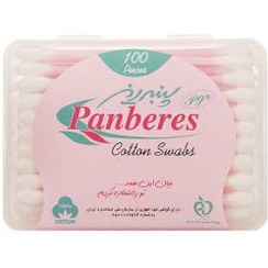 تصویر گوش پاک کن کتابی پنبه ریز بسته 100 عددی 