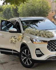 تصویر گل آرایی ماشین عروس توسان کد ۰۱۶ 