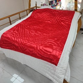 تصویر لحاف تک نفره سنتی ساتن دار.لحاف یک نفره ساتن سنتی قدیمی.پتو سنتی. پتو سنتی. لحاف پتو 