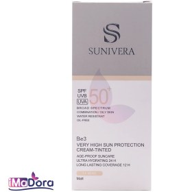 تصویر كرم ضد آفتاب سانیورا رنگی مناسب پوست چرب SPF50 Sunivera Sunscreens Tinted For Oily Skin Cream SPF50