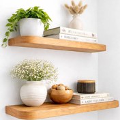 تصویر شلف باکس لبه منحنی(روکش بلوط) 
