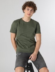 تصویر تی شرت آستین کوتاه سبز مردانه کولینز کد:CL1058592 