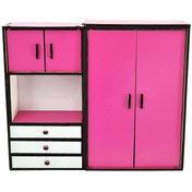 تصویر اسباب بازی مدل ماکت دکوری رانزو گالری مدل کمد دیواری کد 079 - صورتی 