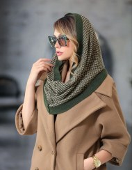 تصویر شال بافت زنانه رینگی مدل وسط پیچازی | گرم و شیک برای پاییز و زمستان 