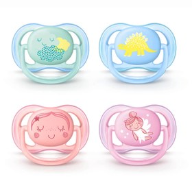 تصویر پستانک 2 عددی 0-6 ماه دایناسور و ابر Ultra Air اونت Avent Baby pacifier code: