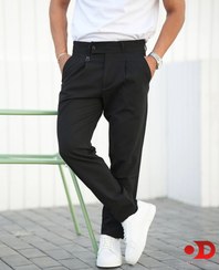 تصویر شلوار پارچه ای مردانه کمر انگلیسی سایز ۴۸ رنگ مشکی 