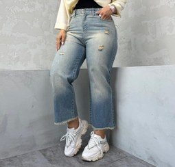 تصویر شلوار واید لگ تینتی خنج دار سایز بزرگ کد 3275 