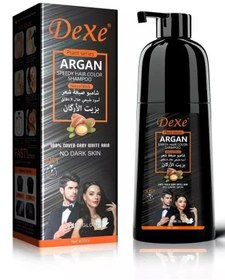 تصویر شامپو رنگ موی آرگان اسپیدی قهوه‌ای تیره ۴۲۰ میلی‌لیتر برند dexe Argan Speedy Hair Color Shampoo Dark Brown 420 ML