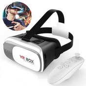تصویر عینک واقعیت مجازی VR Box 2 به همراه دسته بلوتوث و پکیج بازی ها و فیلم ها 