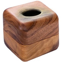 تصویر جا دستمال کاغذی چوبی طرح مکعب کد ۱۴۰ 