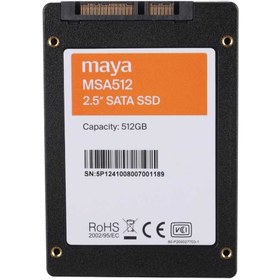 تصویر حافظه SSD اینترنال مایا مدل MSA512 با ظرفیت 512 گیگابایت Maya MSA512 512GB SSD Internal Drive