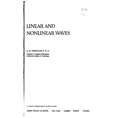 خرید و قیمت دانلود کتاب Linear and Nonlinear Waves (Pure and Applied ...