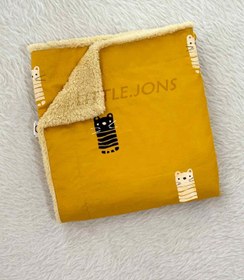 تصویر پتو نوازدی ببر خردلی 