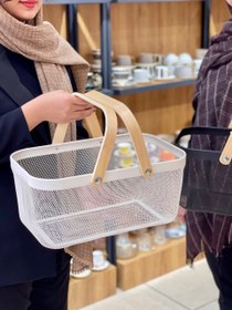 تصویر سبد فلزی ikea - مستطیل سفید 