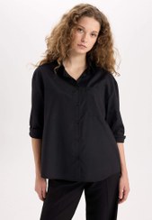 تصویر شومیز زنانه مشکی دفکتو 