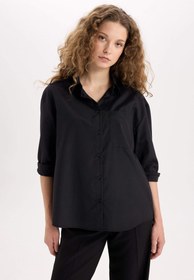 تصویر شومیز زنانه مشکی دفکتو 