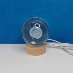 تصویر گوی کریستال طرح قاصدک Dandelion design crystal ball