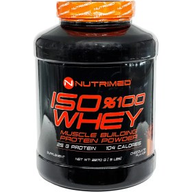 تصویر پودر ایزو وی 100 درصد شکلاتی نوتریمد 2270 گرم Nutrimed Iso Whey 100 Power 2270 g