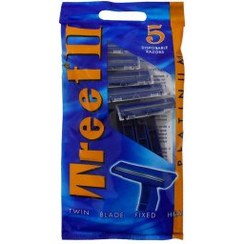 تصویر خودتراش یکبار مصرف 2 لبه تریت TREET بسته 5عددی 