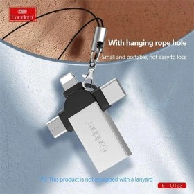 تصویر تبدیل Earldom ET-OT93 OTG USB3.0 To MicroUSB / Lightning / Type-C 