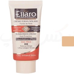 تصویر کرم ضد افتاب رنگی الارو سری FOUNDATION EFFECT SPF30 Elaro colored sunscreen cream FOUNDATION EFFECT SPF25