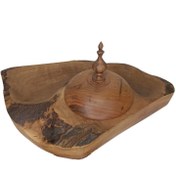 تصویر اردو خوری مدل روستیک گردو طرح سه خانه درب دار کد Od-6040 