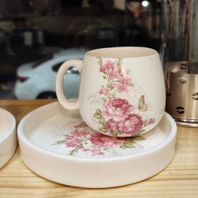 تصویر ماگ و زیر ماگی سرامیکی 