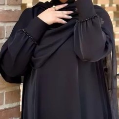 تصویر عبا زنانه مدل مروارید جنس الیزه 