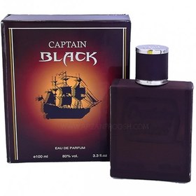 تصویر عطر ادکلن کاپتان بلک اصلی و اورجینال فرانسه هارد باکس کتابی CAPTAIN BLACK 100ml 