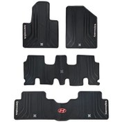 تصویر کفپوش ژله ای هیوندای سانتافه IX45 هفت نفره طرح دار با رایحه عطری برند صنایع خودرو حامد 