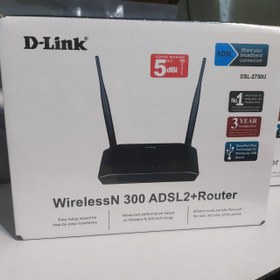 تصویر مودم روتر +ADSL2 دی لینک مدل DSL-2750U ( استوک ) ADSL 2+ Modem Router DSL-2750U