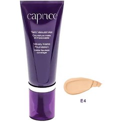 تصویر کرم پودر مات و مخملی کاپریس مدل Teint Veloute Mat شماره E4 رنگ رز بژ طبیعی حجم 30 میل 