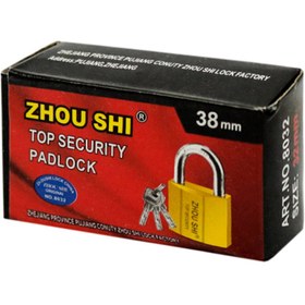 تصویر قفل آویز زوشی Zhou Shi 8038 38mm Zhou Shi 8038 38mm Padlock