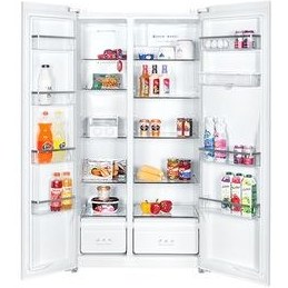 تصویر یخچال ساید باید ساید سفید ایکس ویژن مدل TS552-AWD Xvision white side refrigerator TS552-AWD