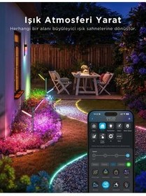 تصویر نورپردازی عمودی هوشمند فضای باز گووی RGBICWW | بسته ۲ عددی 