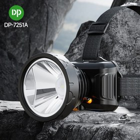 تصویر چراغ قوه پیشانی هدلایت شارژی DP.LED DP-7251A DP.LED Light DP-7251A Headlight