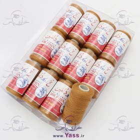 تصویر نخ قرقره خیاطی لی دوزی خردلی (بسته 12 عددی) 